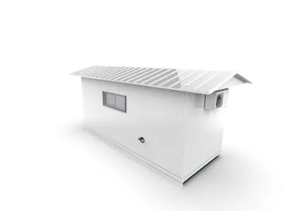 Residential Module Office Mobile with Complete Equipment 3D model