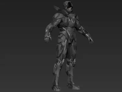 Cyberpunk Male Character Concept 3D model