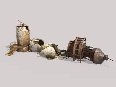Destroyed Lighthouse  3D model