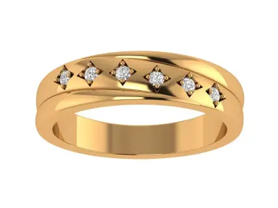 Round Diamond Band 3D print model