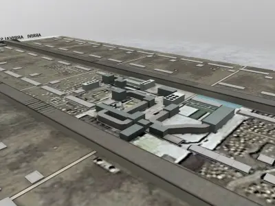 LIMC Terminal 2 Low-poly 3D model