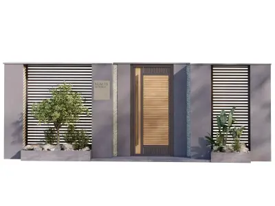 Entrance with plant green set 680 3D model