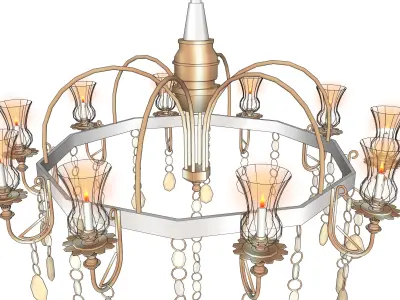 chandelier 14 3D model purchase
