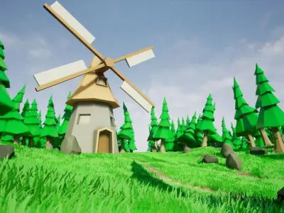 Stylized Environment Low Poly Pack - 1 Low-poly 3D model