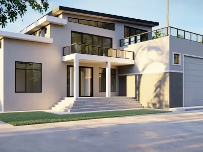 Modern House - BIG-GR Low-poly 3D model