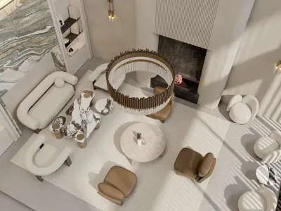 hotel lobby 3D model