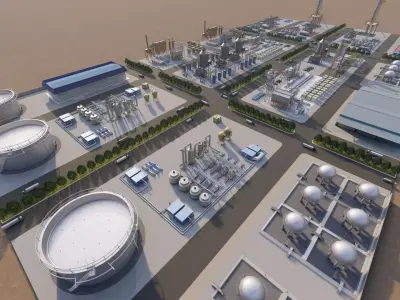 Industrial Factory-Petrochemical 3D model