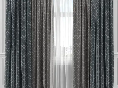 Curtain Set 163C 3D model