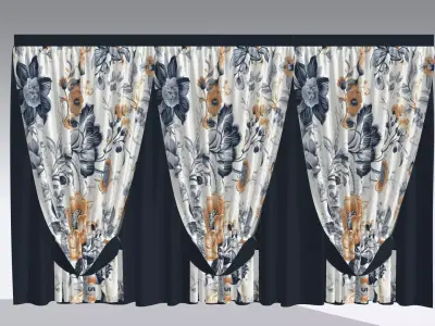 Curtain Low-poly 3D model