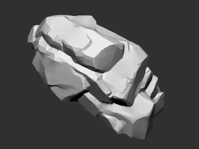 3D Mountain rock Zbrush sculpt 3D model