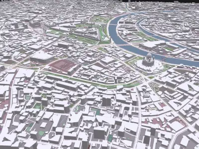 Cityscape Moscow The First Garden Ring Russia 3D model