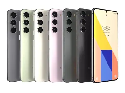 Samsung Galaxy S23 Plus Full Colors 3D model