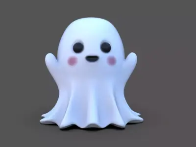 Cute Ghost Lamp 3D print model