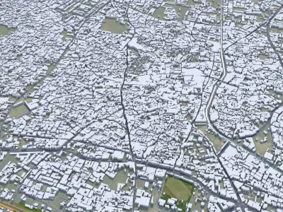 Saharanpur Uttar Pradesh India 30km Low-poly 3D model