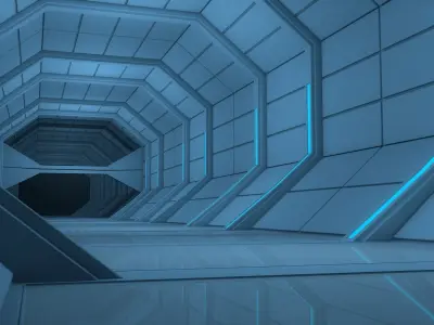 Sci Fi corridor 3D model 47