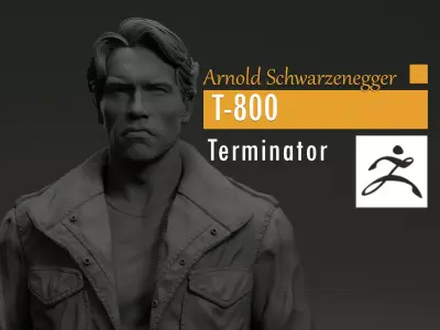 Arnold Schwarzenegger - T-800 - Terminator 1984 3D print model