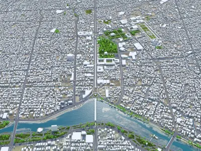 Isfahan City Iran Low-poly 3D model