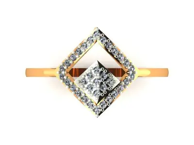 001 Gold ring for woman 3D print model