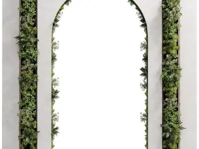 Plants set partition  Vertical Garden Door Outdoor entrance 106 3D model