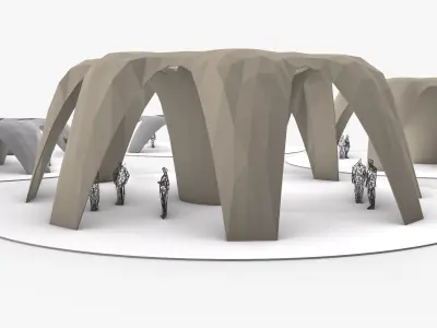 spider Vaults Pavilions 3D model