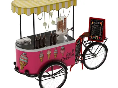 Ice cream bicycle 2 3D model