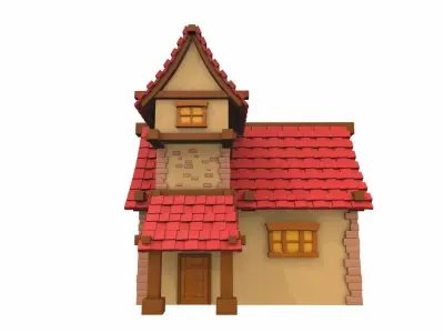 Cartoon house 07 3D model