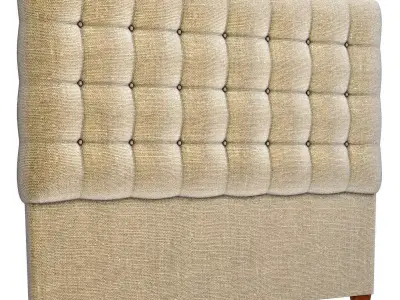 Avery Button-Tufted Headboard 3D model