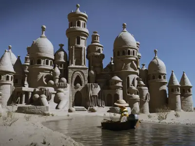 Desert Movie CGI Low-poly 3D model