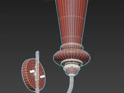 evoluce-rammo-sle112401-01 wall sconce with clear glass shade 3D model