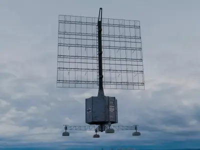 Freya german radar Grau camo 3D model