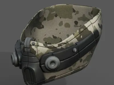 Gas mask respirator scifi futuristic 3d  Low-poly 3D model