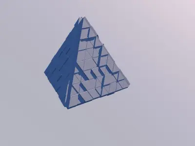 Sci Fi Object No 20 - Pyramid Sphere Torus 2019 Low Poly Low-poly 3D model