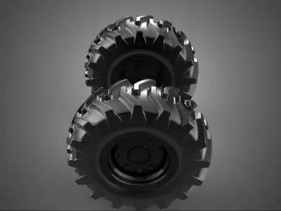 ARMORED PANZER ARMY MILITARY TIRE TYRE WHEEL RUBBER RIM VEHICLE 3D model