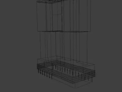 Rotterdam - De Rotterdammer Low-poly 3D model