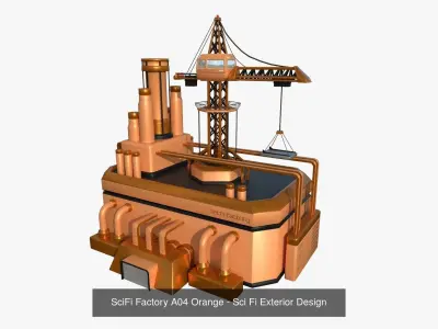 10 SciFi Factory A Collection - Sci Fi Exterior Design 3D Model Pack