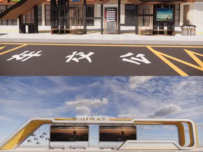 Bus Stop Collections -B10 3D model