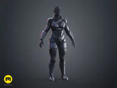 N7 Female Shepard Armor - Mass Effect 3D print model