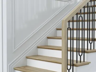 Neoclassical staircase 8 3D model