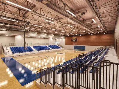 HS Basketball Gym Base 3D model