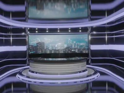 Virtual Studio  Low-poly 3D model