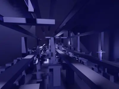 Labyrinth 3D Maze Modular Environment Low-poly 3D model