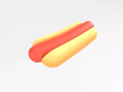 Hotdog v1 002 Low-poly 3D model