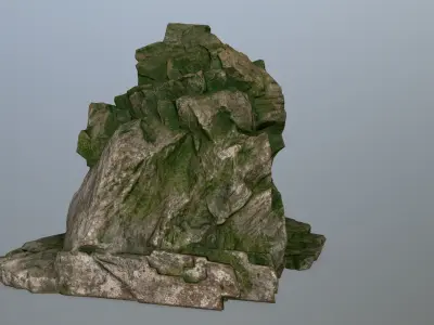 skull cave Low-poly 3D model 33