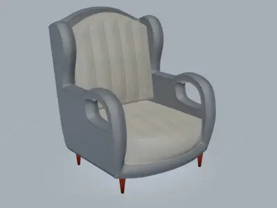 Two holes armchair 3D model