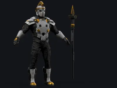 Sci Fi Centurion Low-poly 3D model
