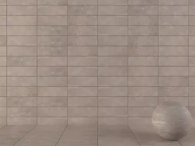 Concrete wall tiles Suite Taupe 20x60 Set 3 Texture