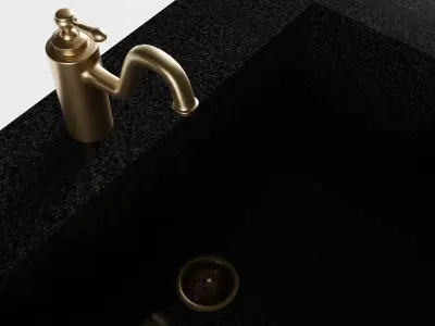 Green Cottage Kitchen Sink 3D model