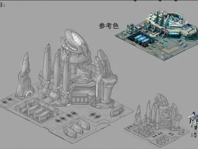 Space - City State - Dock 05 3D model