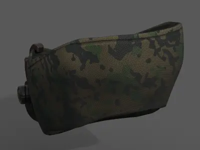 Gas mask respirator scifi futuristic 3d  Low-poly 3D model