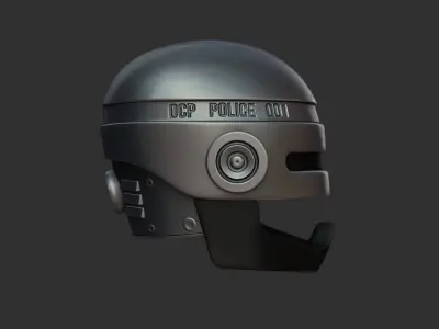 Robocop Classic Helmet - Sci-Fi Character Costume Low-poly 3D model